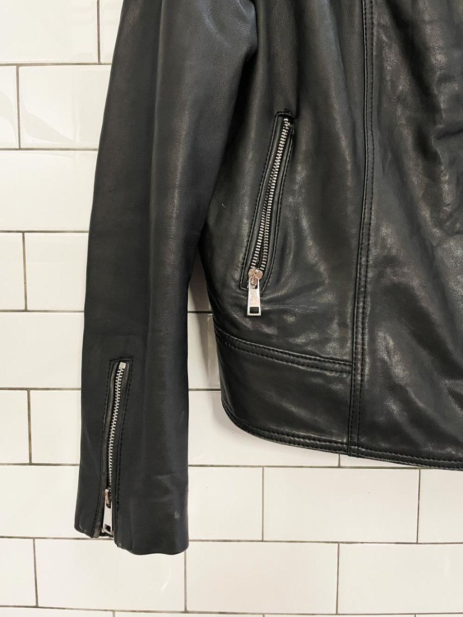 leather reserved butter leather biker jacket - good market thrift store