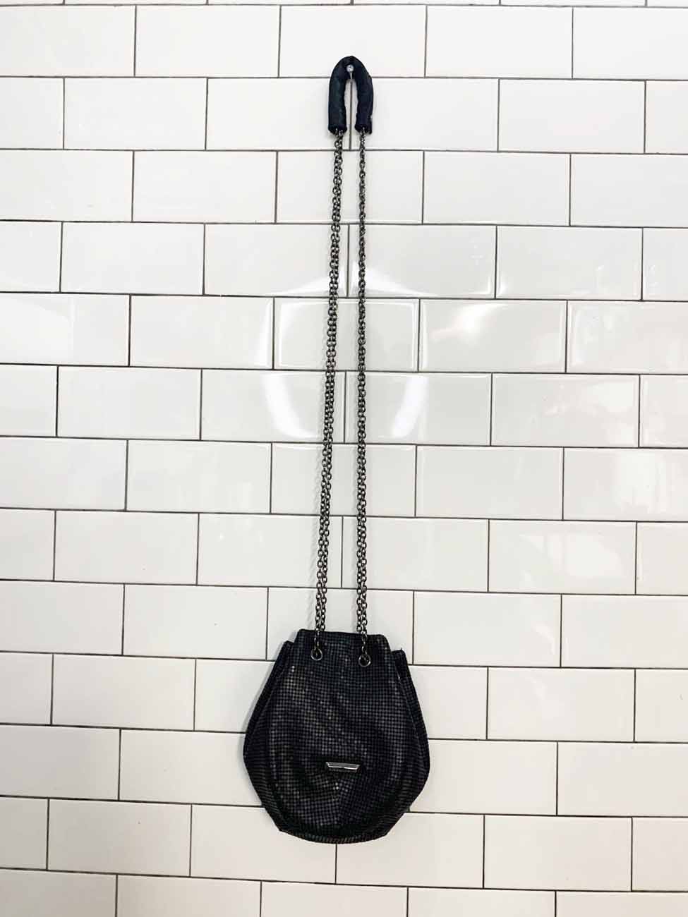 bcbg maxazria chain link mesh pouch shoulder bag