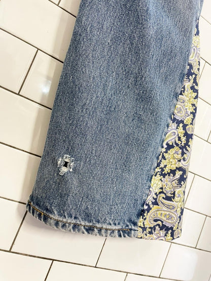 vintage 00s levi's 505 regular fit rework flare leg jeans - good market thrift store