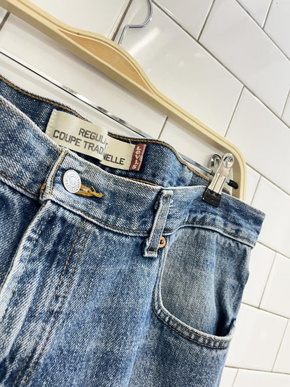 vintage 00s levi's 505 regular fit rework flare leg jeans - good market thrift store