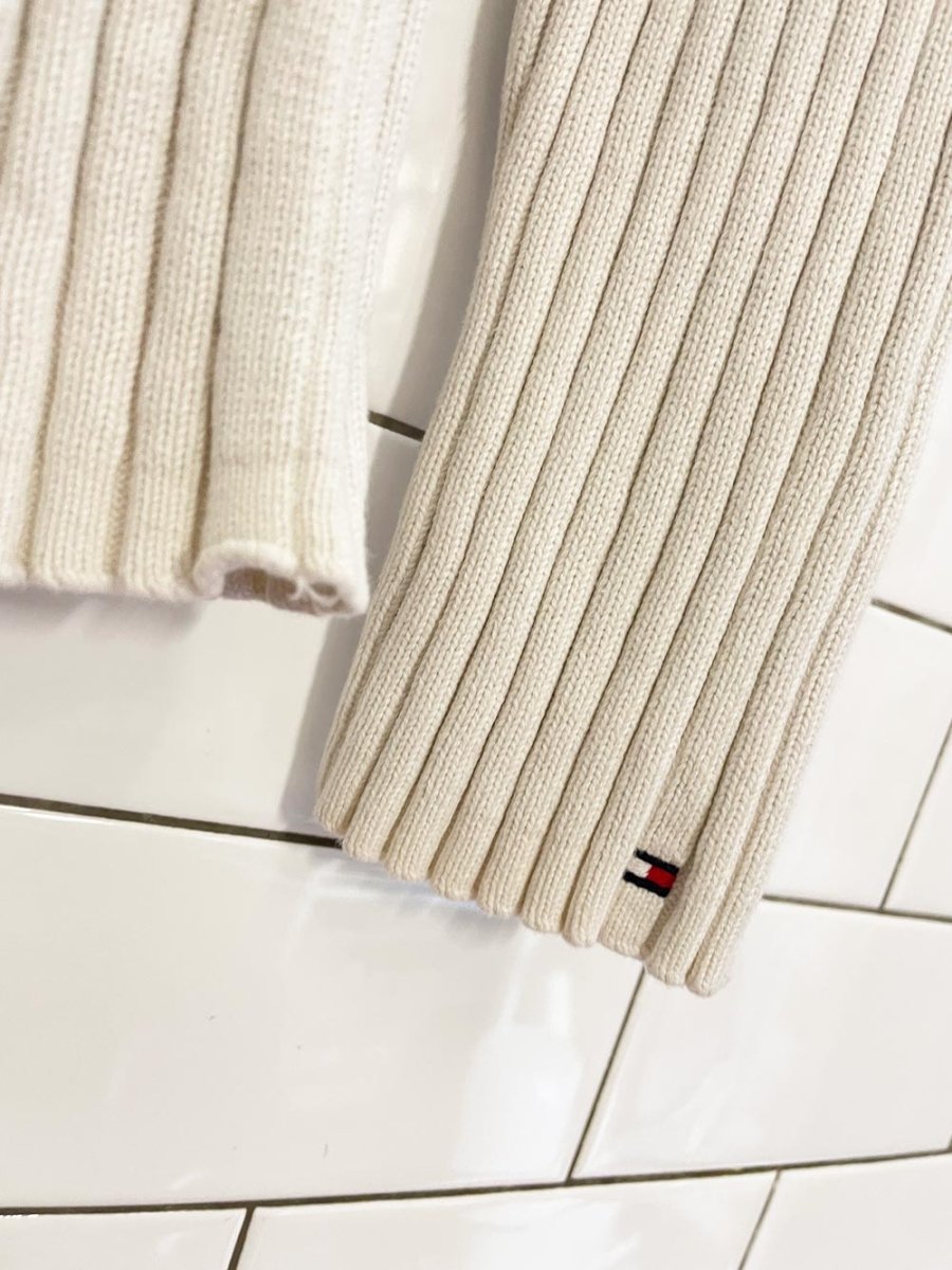 vintage 00s tommy hilfiger rib knit nameplate knit top - good market thrift store