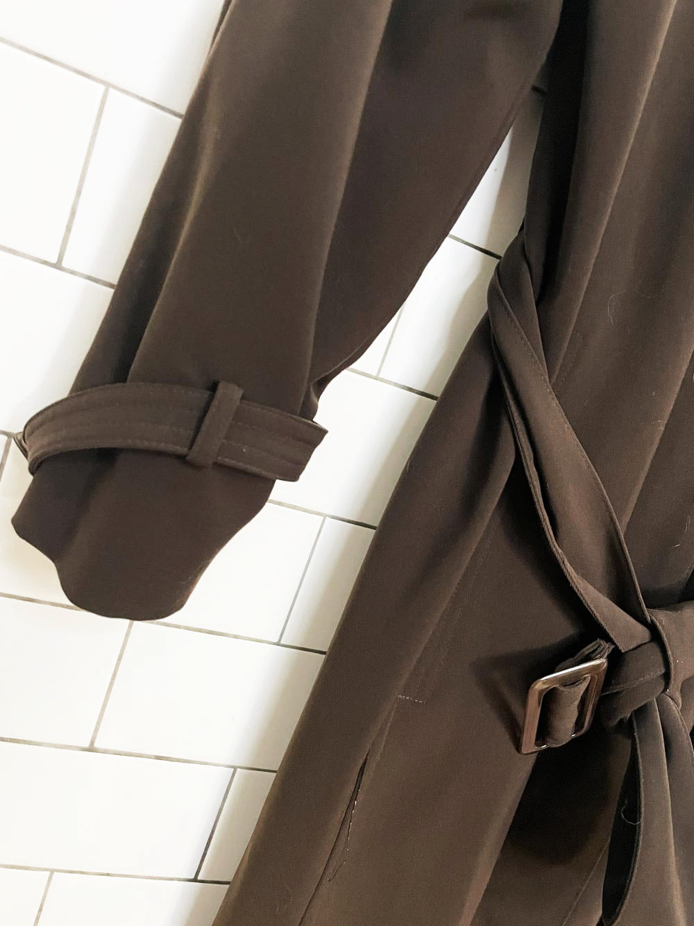 vintage jones new york belted cape back drapey trench coat