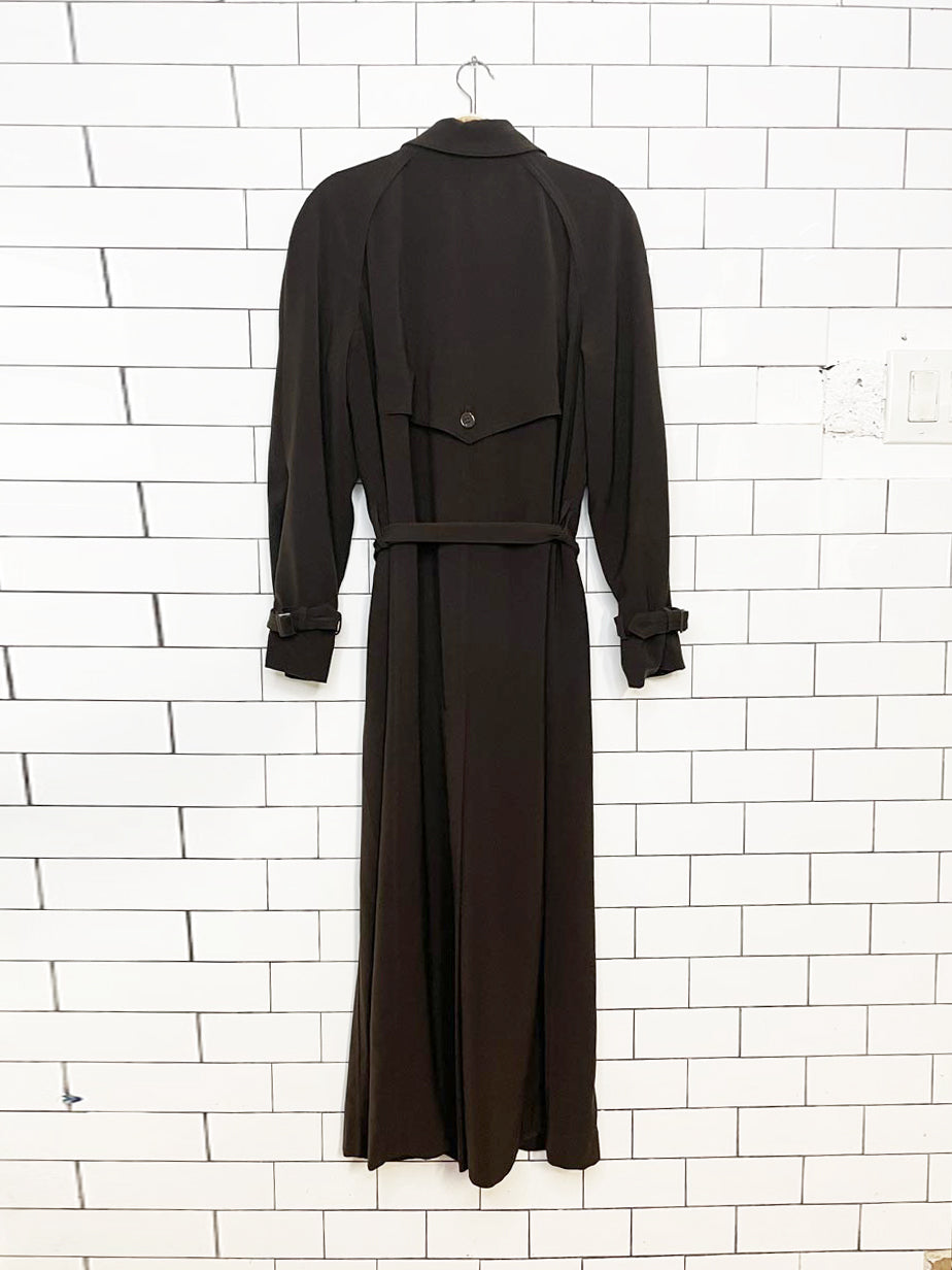 vintage jones new york belted cape back drapey trench coat
