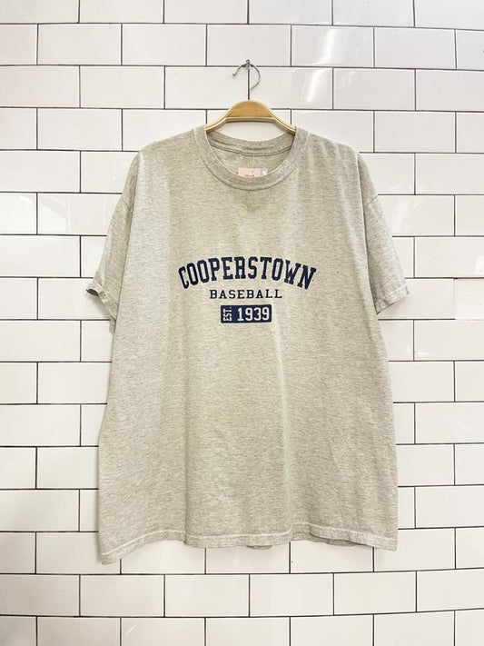 vintage cooperstown baseball varsity tee - good market thrift store