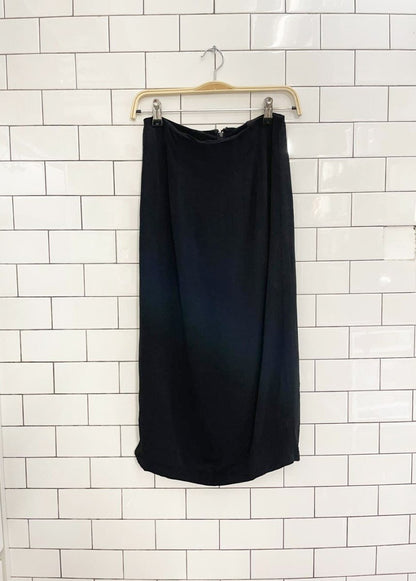 vintage 90s carole little crepe minimal midi skirt - good market thrift store