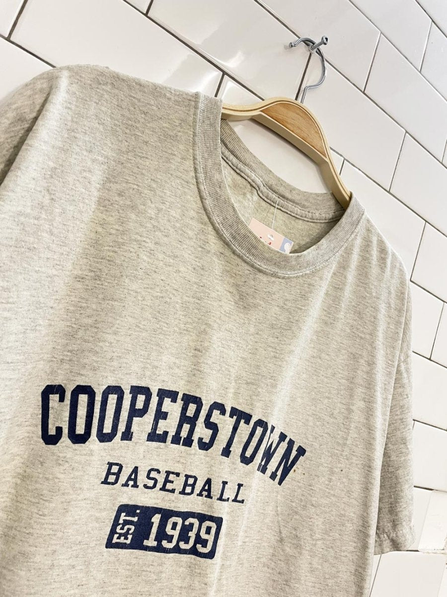 vintage cooperstown baseball varsity tee - good market thrift store