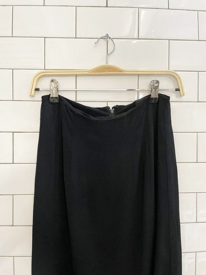 vintage 90s carole little crepe minimal midi skirt - good market thrift store