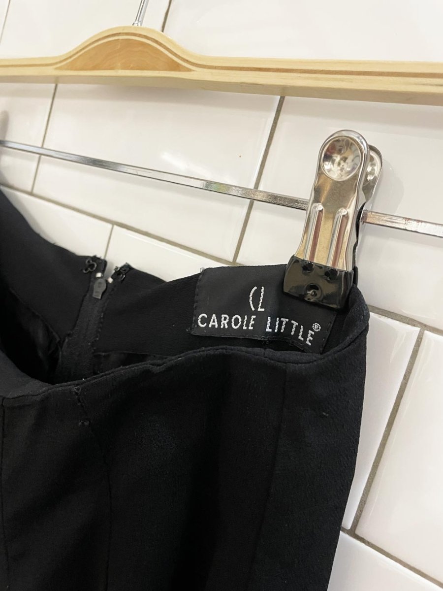 vintage 90s carole little crepe minimal midi skirt - good market thrift store