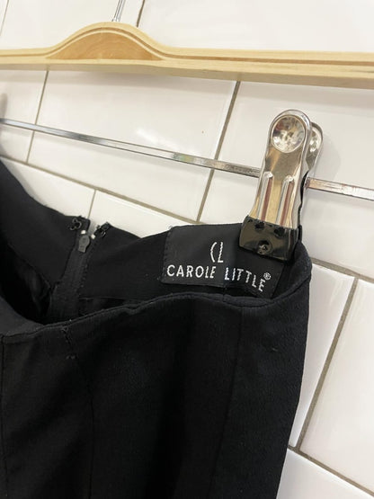 vintage 90s carole little crepe minimal midi skirt - good market thrift store