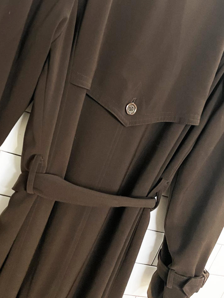 vintage jones new york belted cape back drapey trench coat