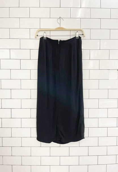 vintage 90s carole little crepe minimal midi skirt - good market thrift store