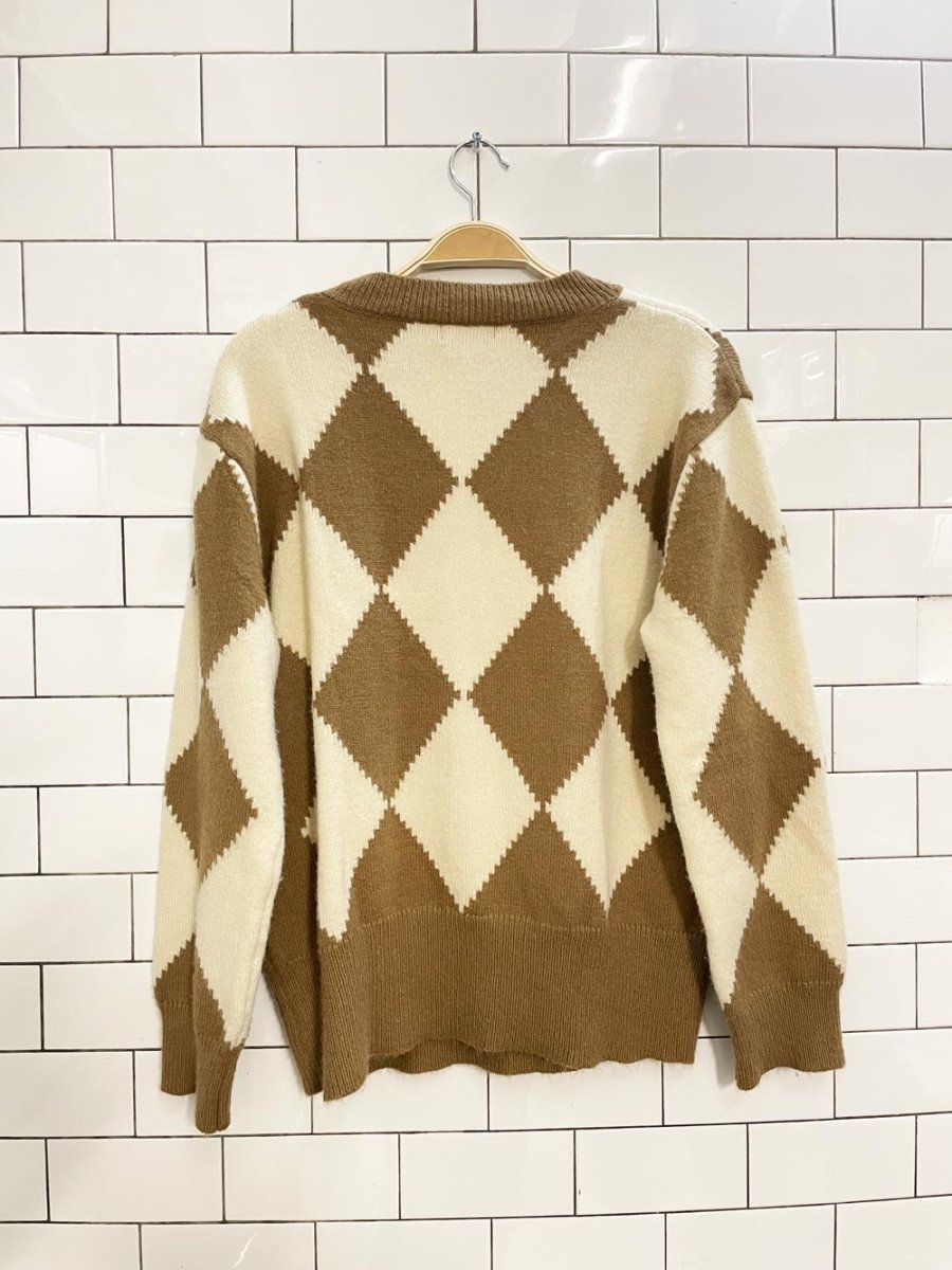 sophyline paris argyle knit sweater - good market thrift store