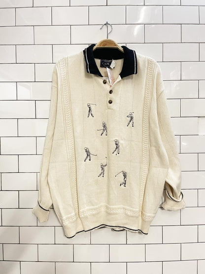 vintage 00s northern elements golf polo sweater - good market thrift store