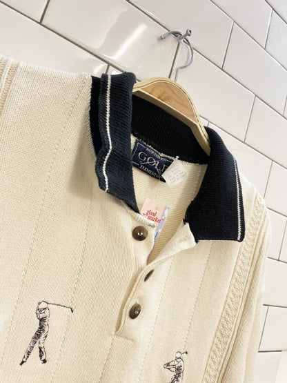 vintage 00s northern elements golf polo sweater - good market thrift store