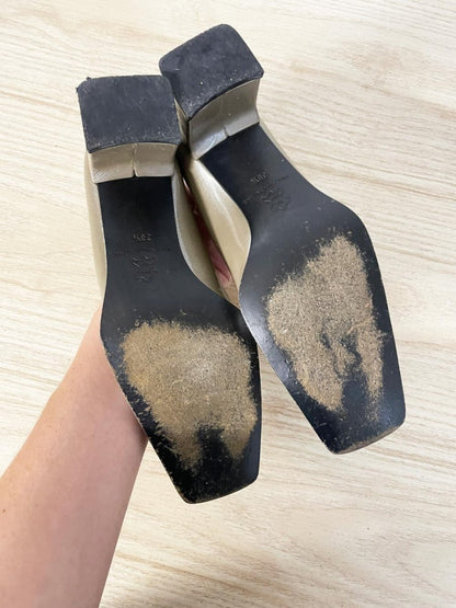 y2k sofia patent pearl leather buckle square toe heels | made in Italy - good market thrift store