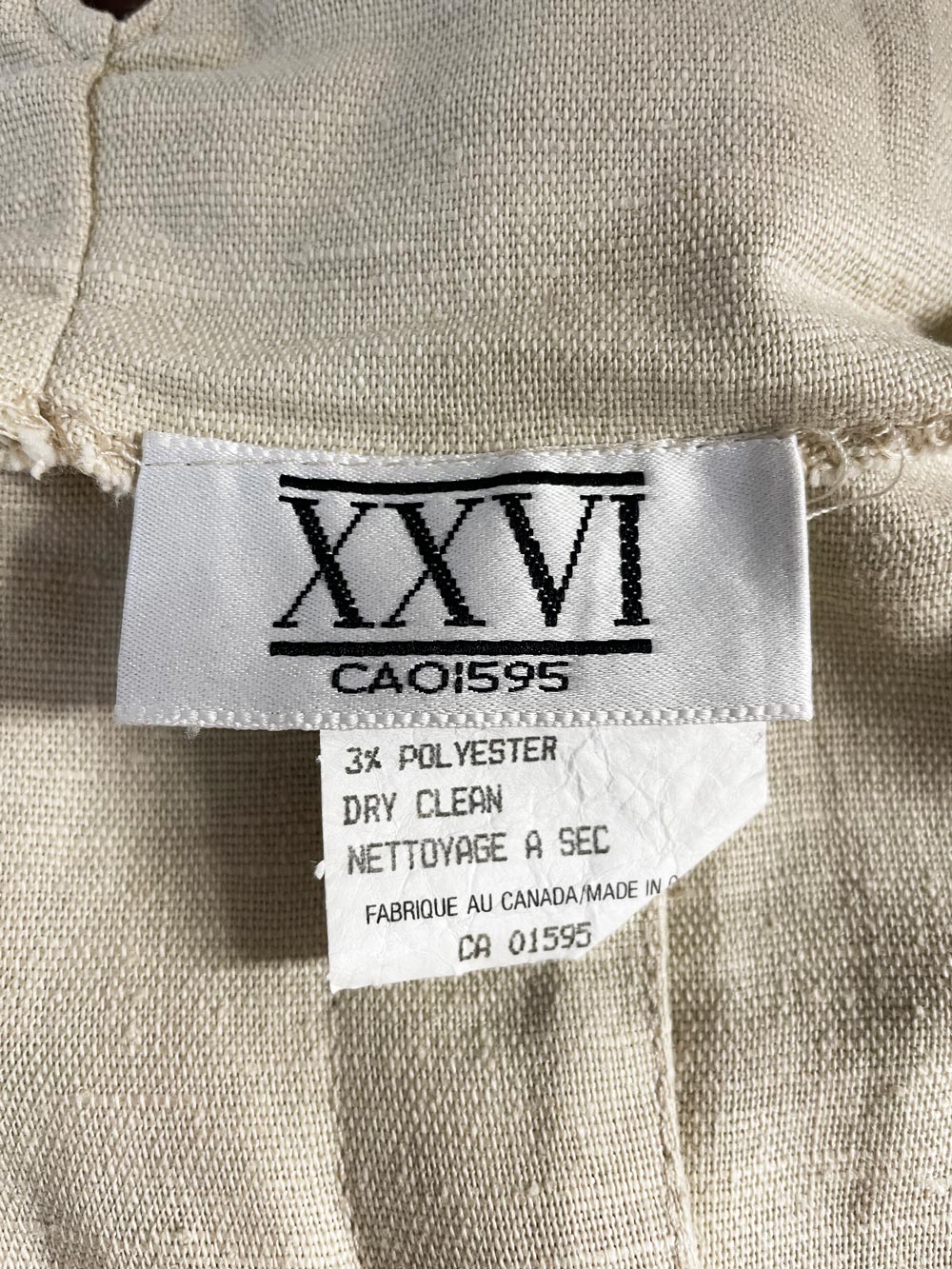 vintage xxvi linen-blend high rise pleated pants | made in canada