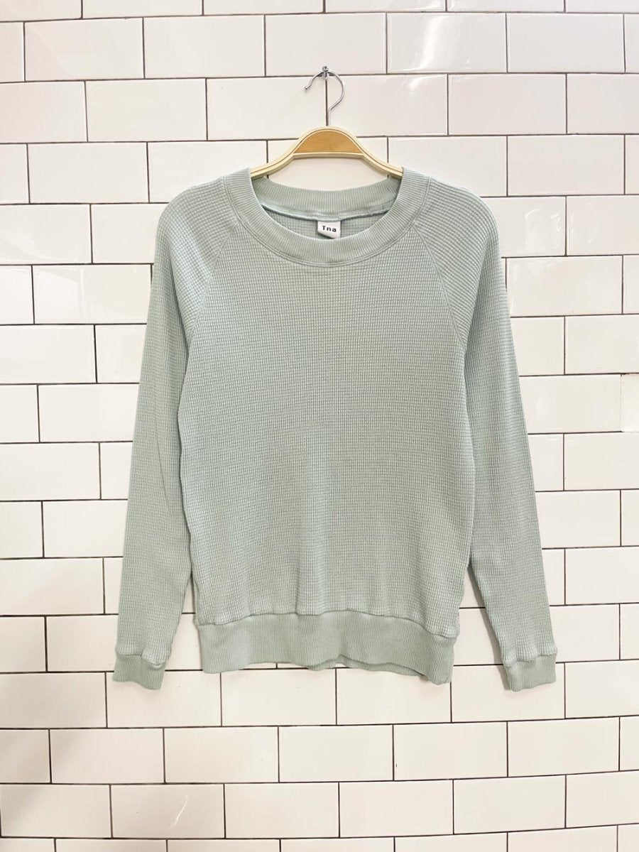 tna waffle thermal long sleeve top - good market thrift store