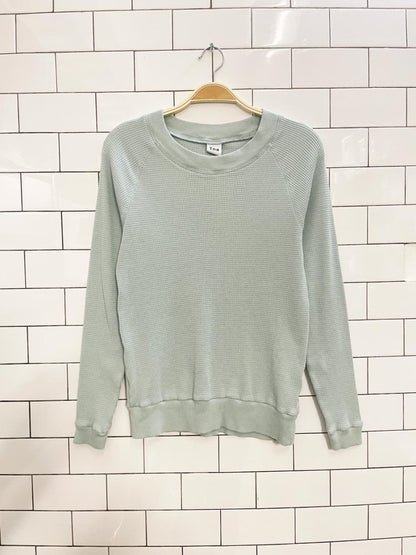 tna waffle thermal long sleeve top - good market thrift store