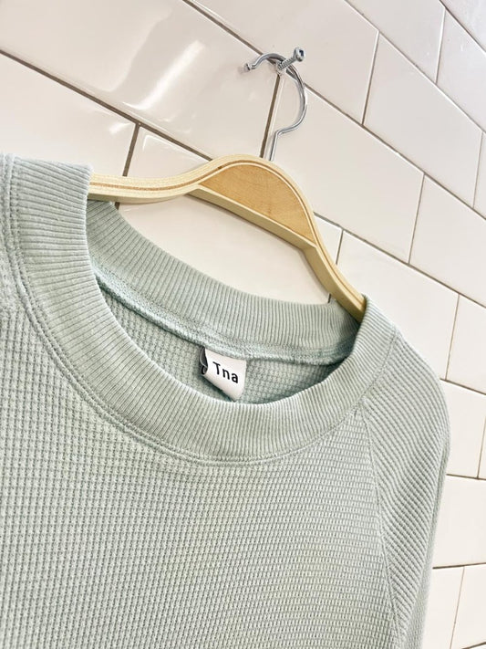 tna waffle thermal long sleeve top - good market thrift store