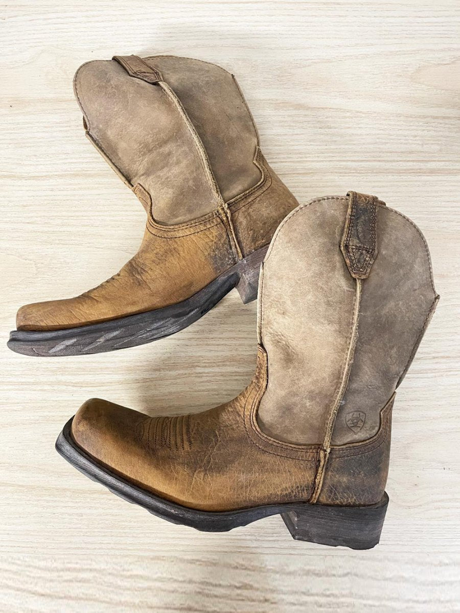 ariat rambler western leather cowboy boot - good market thrift store