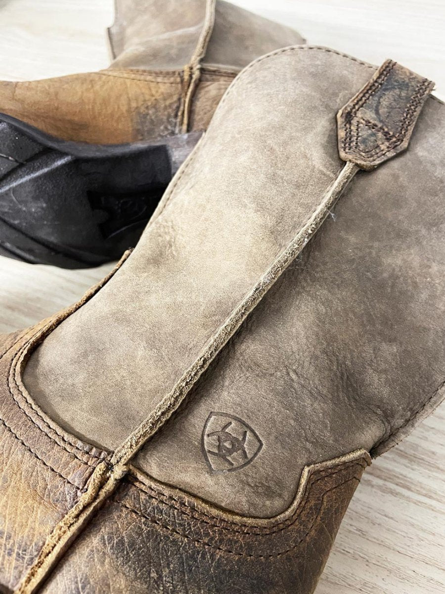 ariat rambler western leather cowboy boot - good market thrift store