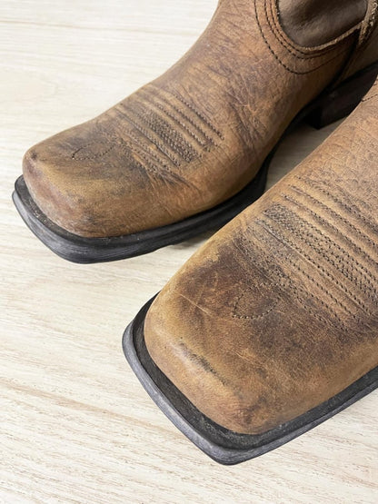 ariat rambler western leather cowboy boot - good market thrift store