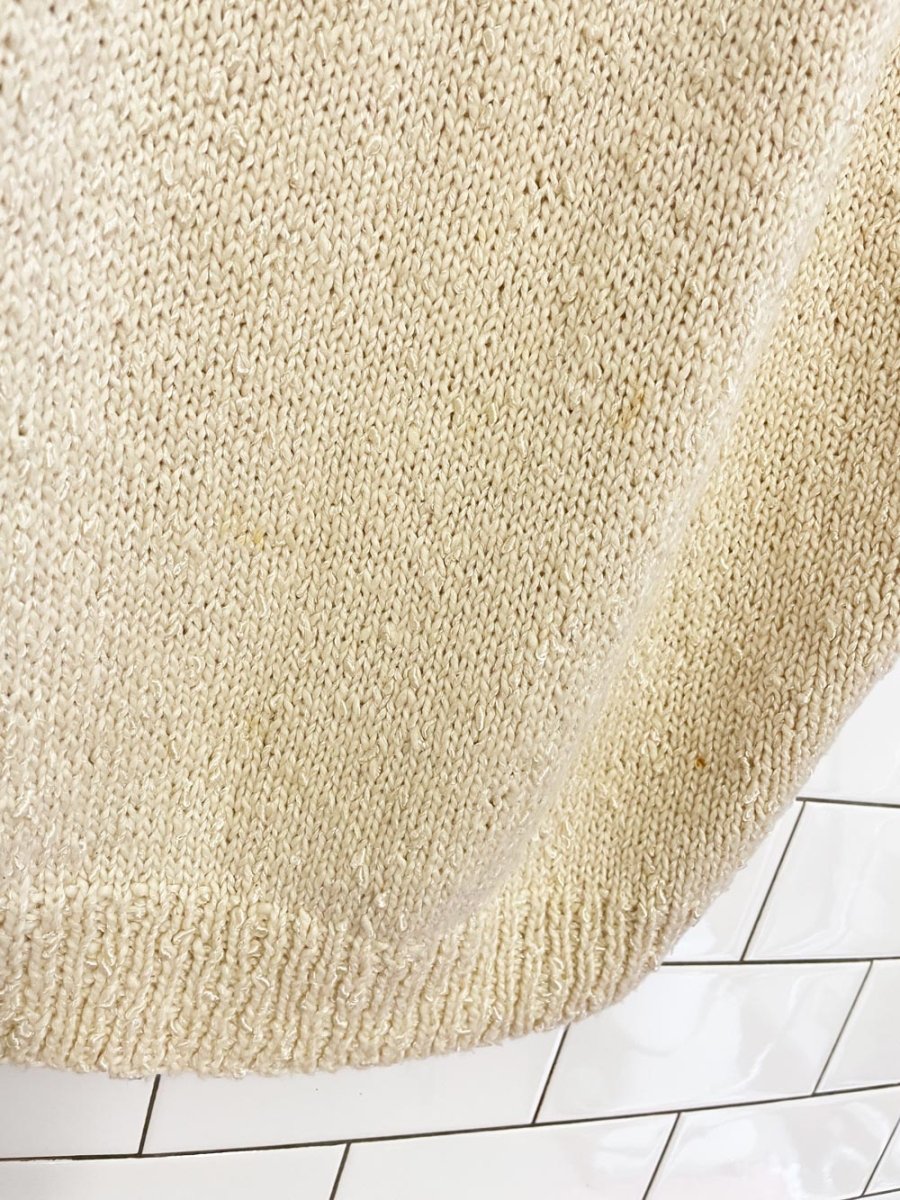 vintage hand - knit short sleeve sweater - good market thrift store