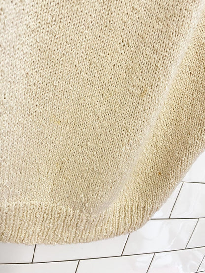 vintage hand - knit short sleeve sweater - good market thrift store