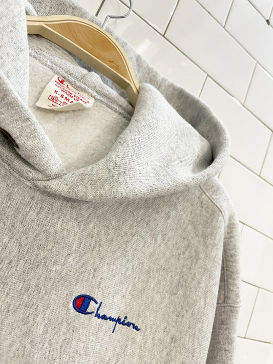 madewell x champion reverse weave boxy crop hoodie - good market thrift store