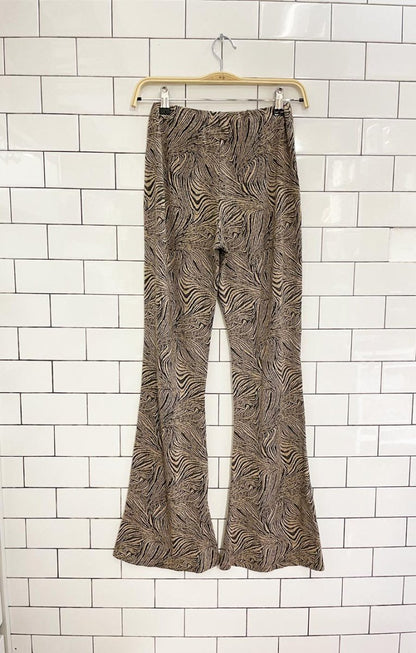zara retro oscuro knit marble swirl flare leg pants - good market thrift store