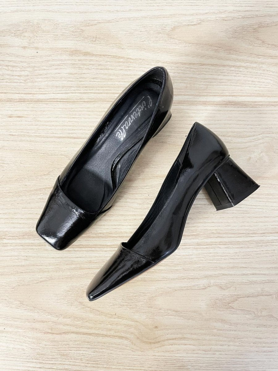 l'intervalle spain square toe patent leather heels - good market thrift store
