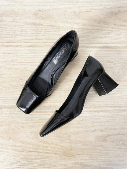 l'intervalle spain square toe patent leather heels - good market thrift store