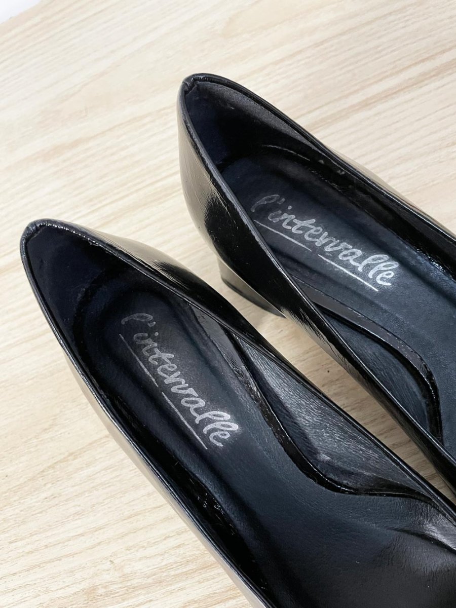 l'intervalle spain square toe patent leather heels - good market thrift store