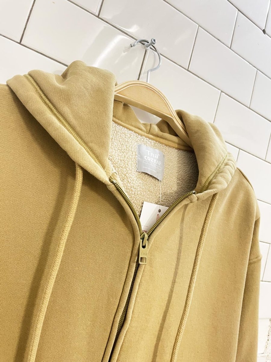 tna cozy af oversized full zip hoodie - good market thrift store