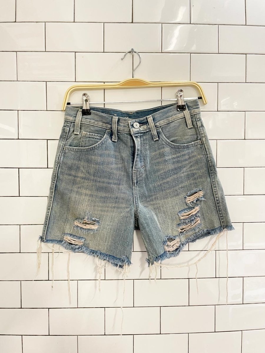 levis orange tab modern distressed cut off shorts - good market thrift store
