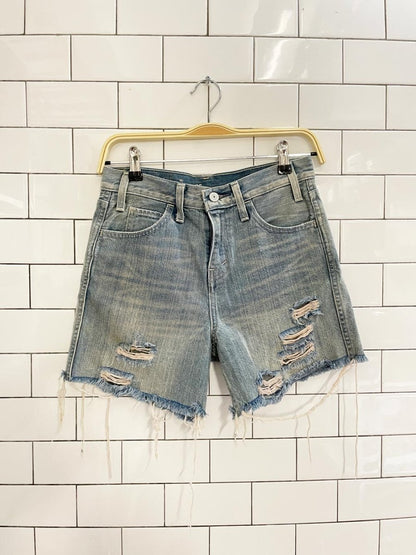 levis orange tab modern distressed cut off shorts - good market thrift store