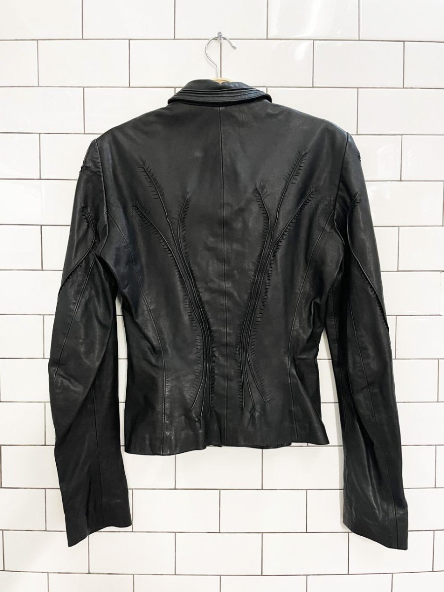 vintage 00s new label boho butter leather shirt jacket | anthropologie - good market thrift store