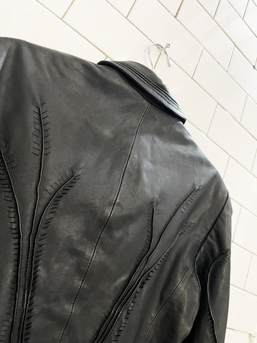 vintage 00s new label boho butter leather shirt jacket | anthropologie - good market thrift store