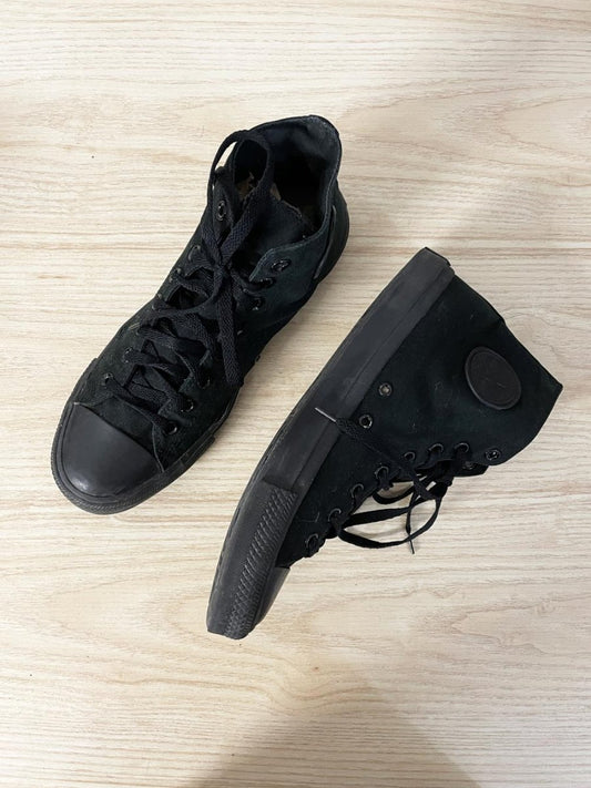 converse all black chuck taylor high top sneakers - good market thrift store