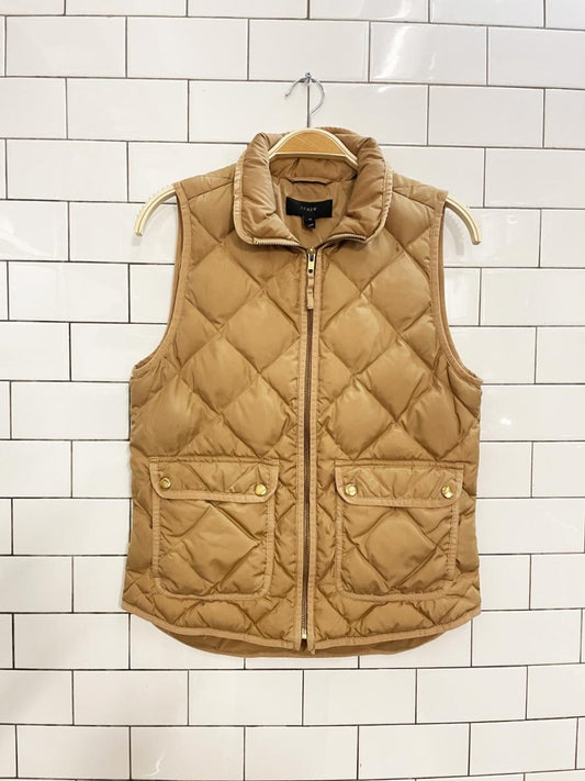 j crew diamond quilted down puffer vest - good market thrift store