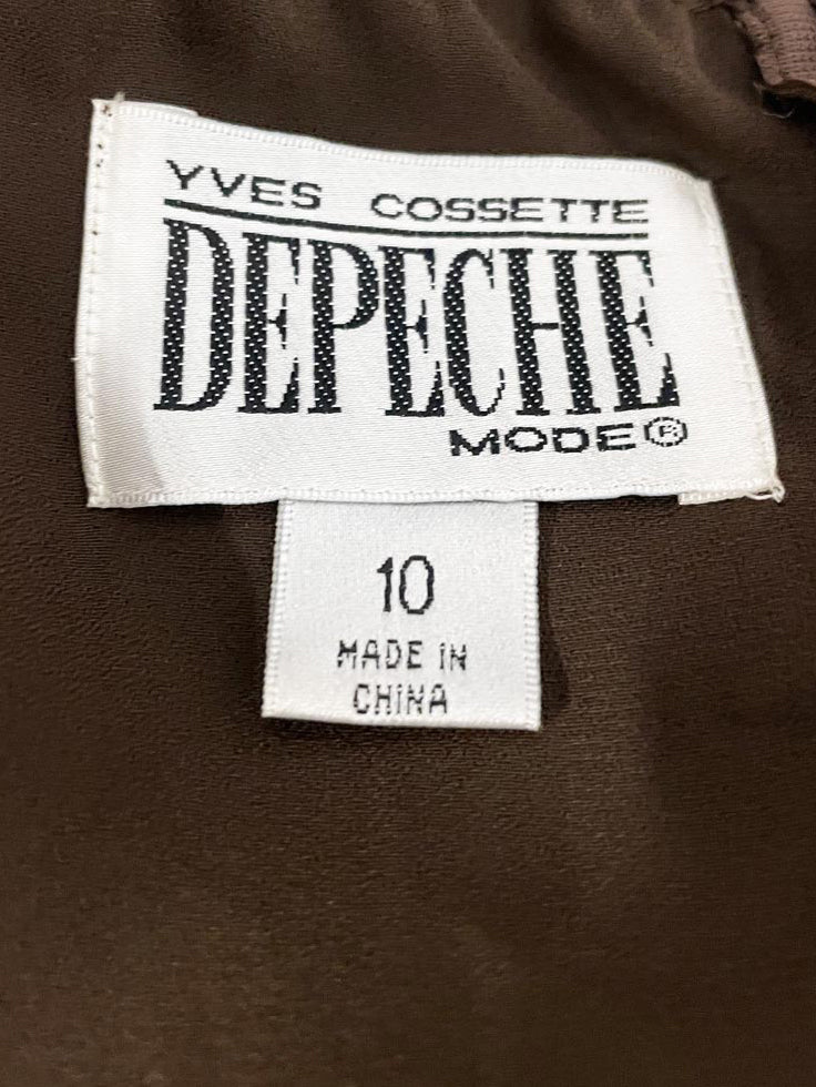 y2k depeche mode 100% silk chiffon floral embroidered halter midi dress | yves cossette