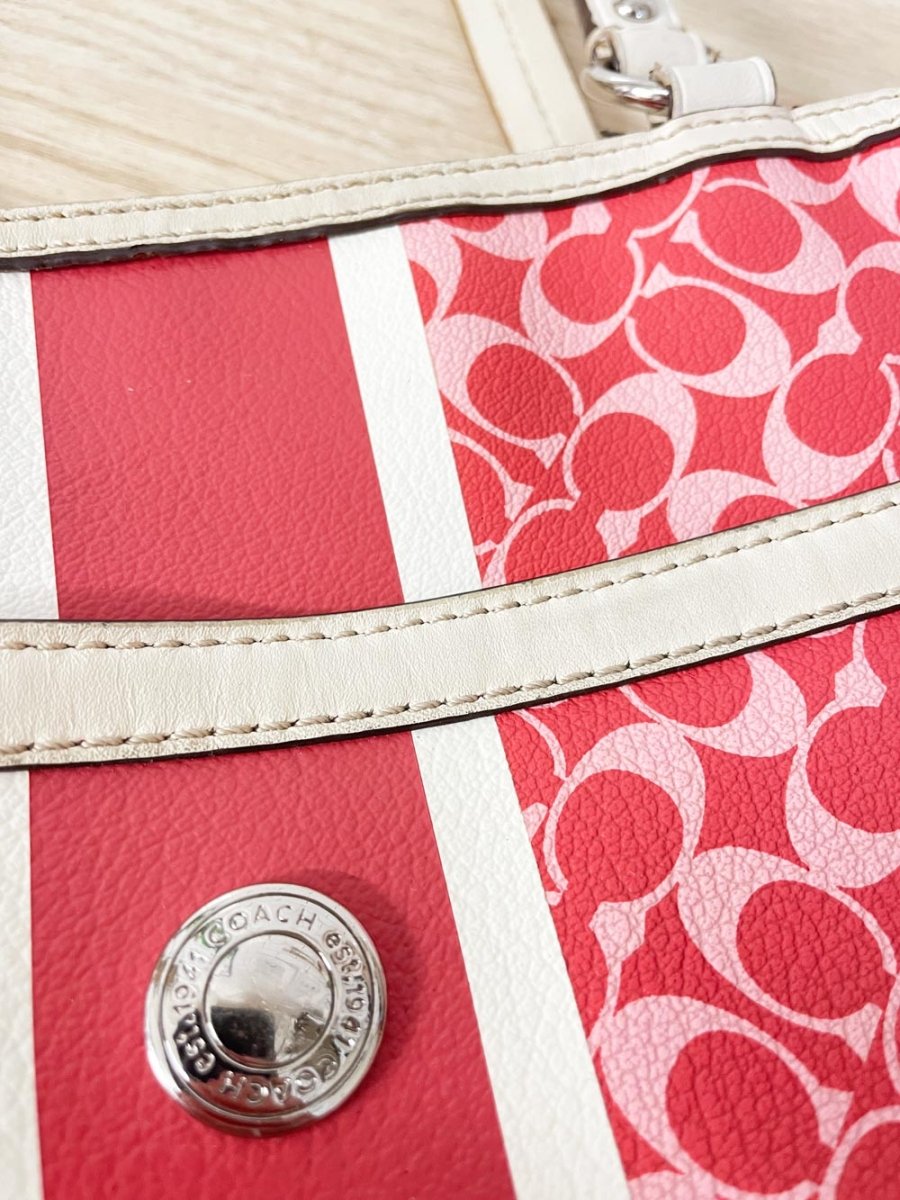 vintage 00s coach chelsea heritage monogram tote - good market thrift store