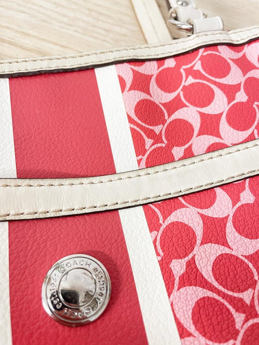 vintage 00s coach chelsea heritage monogram tote - good market thrift store