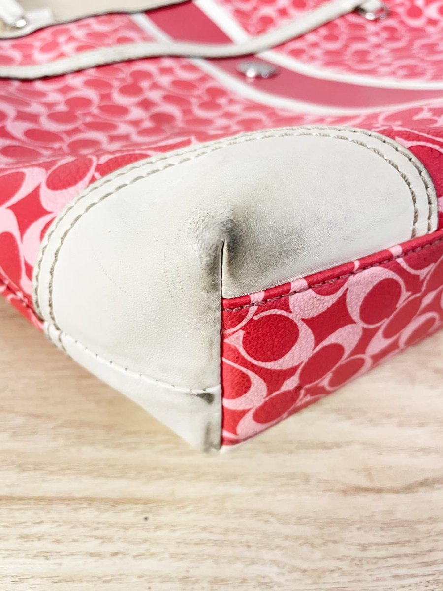 vintage 00s coach chelsea heritage monogram tote - good market thrift store