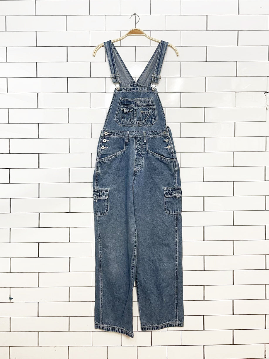 vintage 90s la blues carpenter denim overalls
