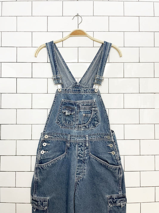 vintage 90s la blues carpenter denim overalls