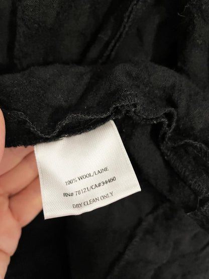 eileen fisher 100% textured wool ruffle edge open cardigan jacket - good market thrift store