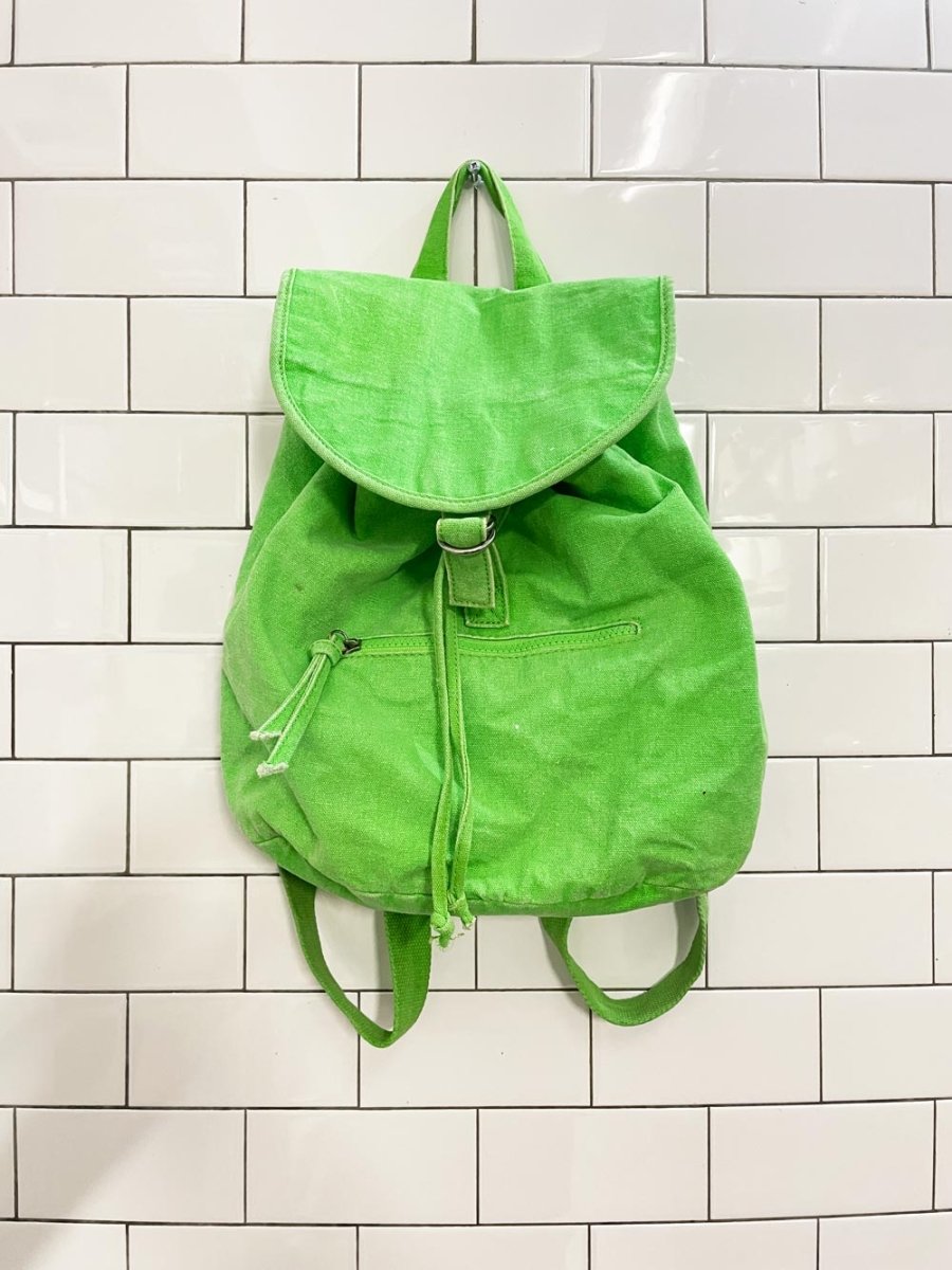 arizona jeans neon green backpack - good market thrift store