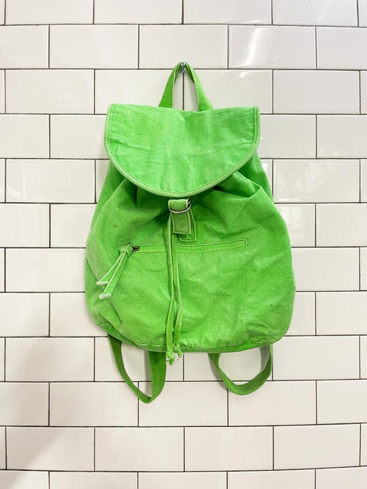 arizona jeans neon green backpack - good market thrift store