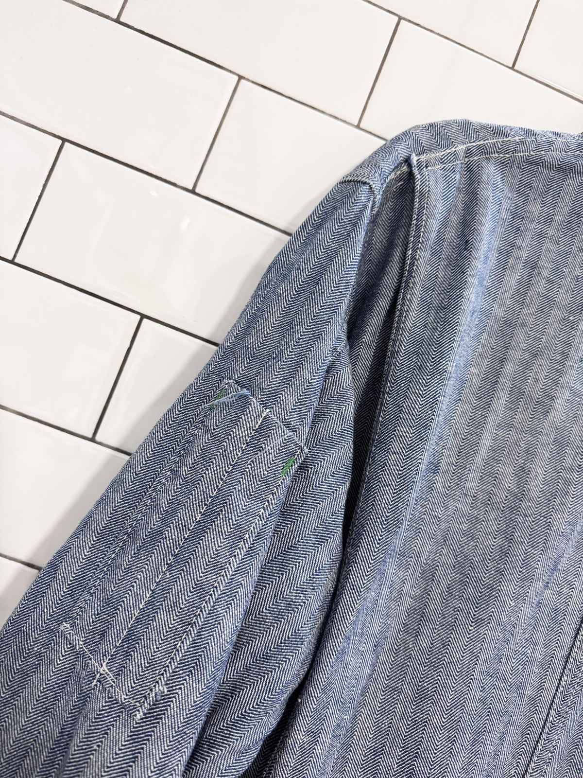 vintage 70s key imperial herringbone denim coveralls boilersuit | falcon zipper
